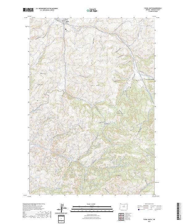 USGS Topographic Map – Fossil South