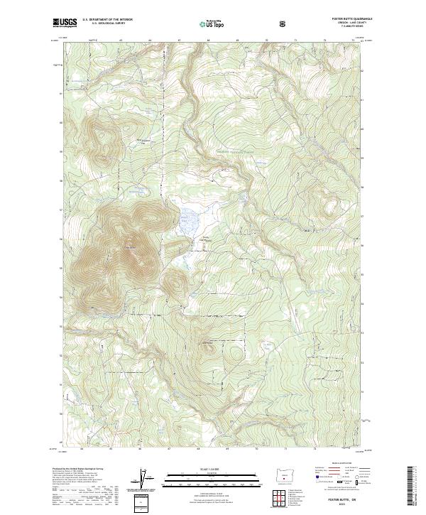 USGS Topographic Map – Foster Butte
