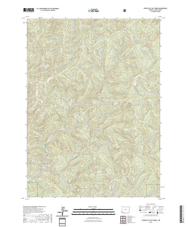 USGS Topographic Map – Fourth of July Creek