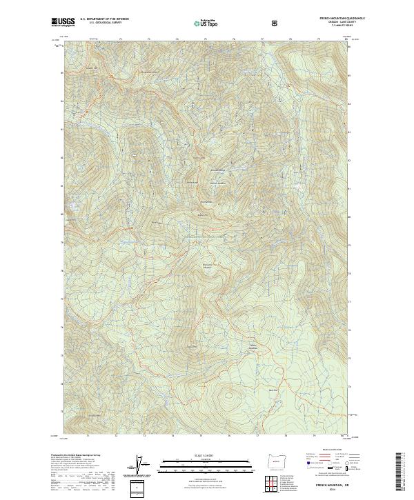 USGS Topographic Map – French Mountain