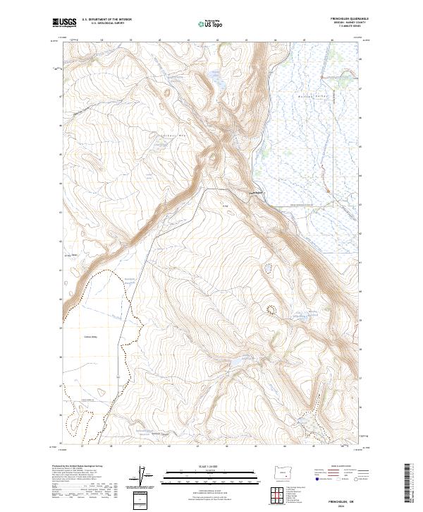 USGS Topographic Map – Frenchglen