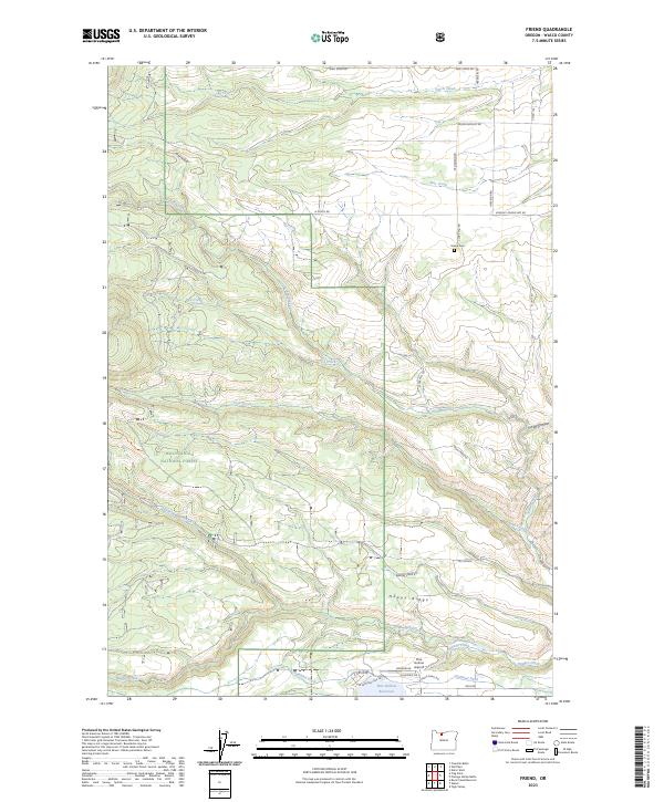 USGS Topographic Map – Friend