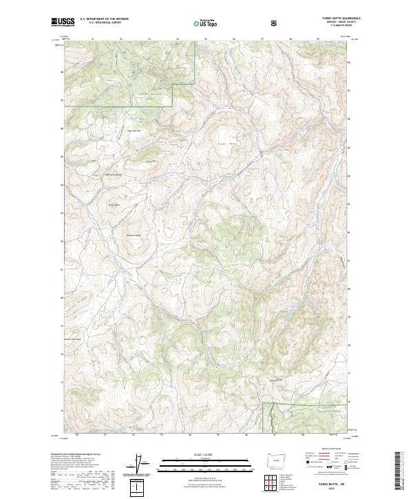 USGS Topographic Map – Funny Butte