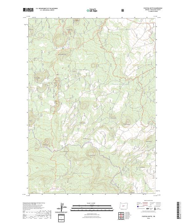 USGS Topographic Map – Fuzztail Butte