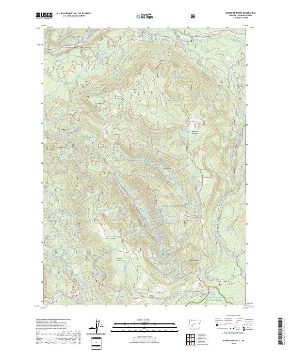 USGS Topographic Map – Garwood Butte