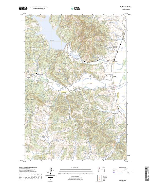 USGS Topographic Map – Gaston