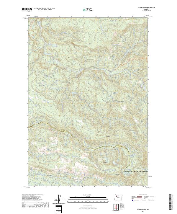 USGS Topographic Map – Gawley Creek