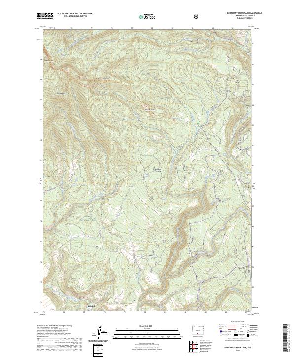 USGS Topographic Map – Gearhart Mountain
