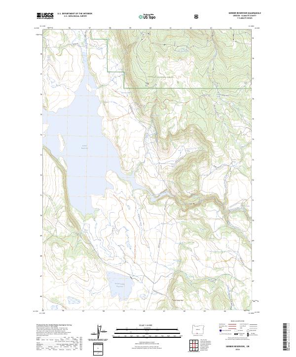 USGS Topographic Map – Gerber Reservoir