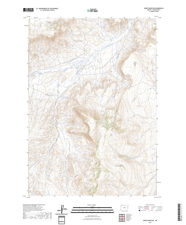 USGS Topographic Map – Gerry Mountain