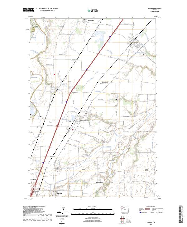 USGS Topographic Map – Gervais