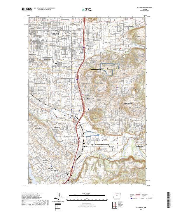 USGS Topographic Map – Gladstone