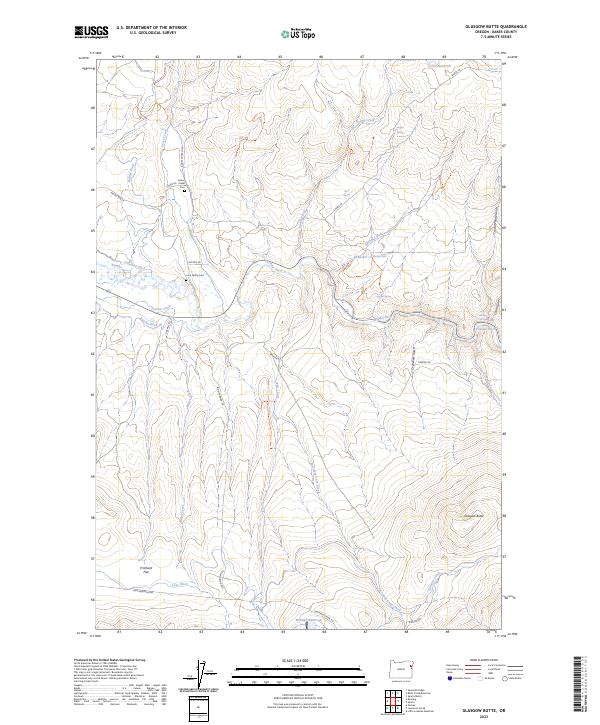 USGS Topographic Map – Glasgow Butte