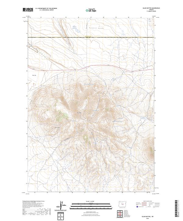 USGS Topographic Map – Glass Buttes