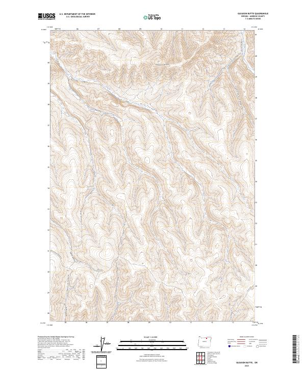 USGS Topographic Map – Gleason Butte