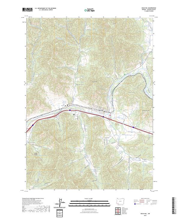 USGS Topographic Map – Gold Hill