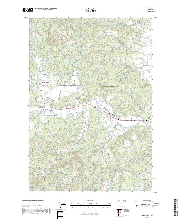 USGS Topographic Map – Grand Ronde