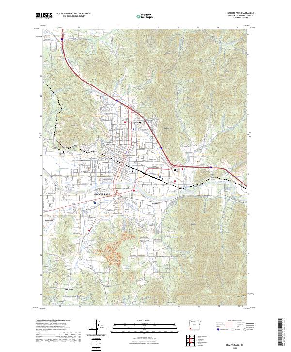 USGS Topographic Map – Grants Pass