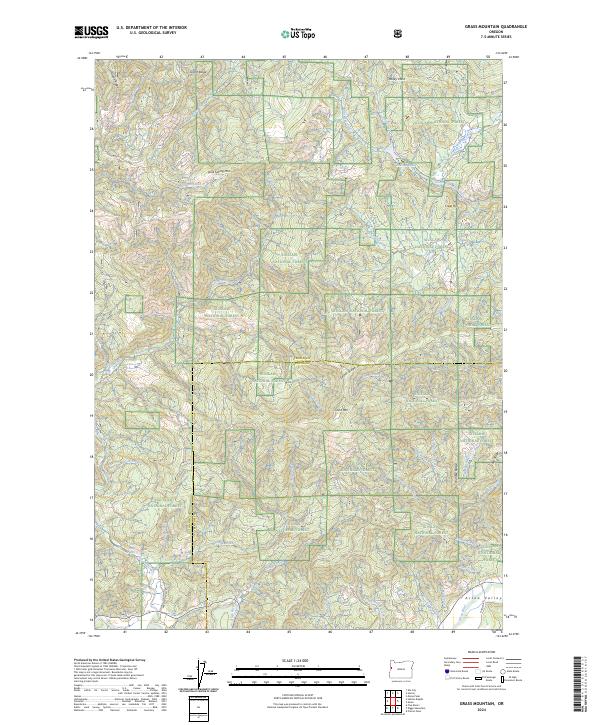 USGS Topographic Map – Grass Mountain