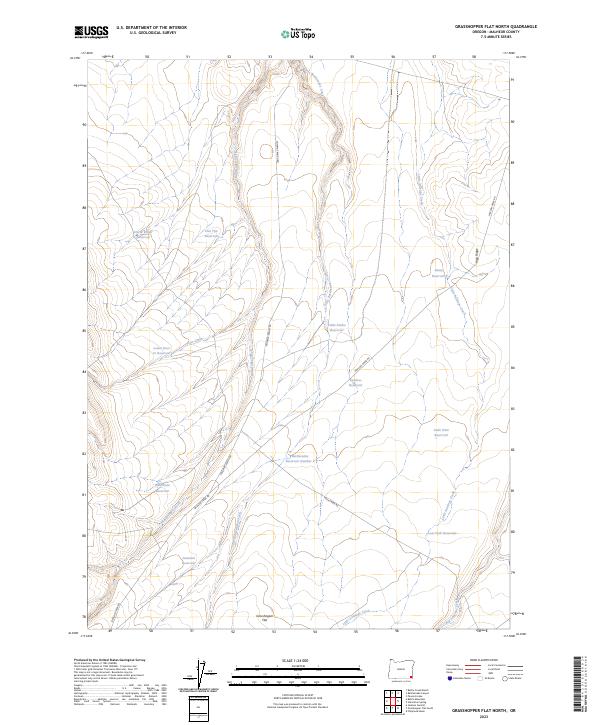USGS Topographic Map – Grasshopper Flat North