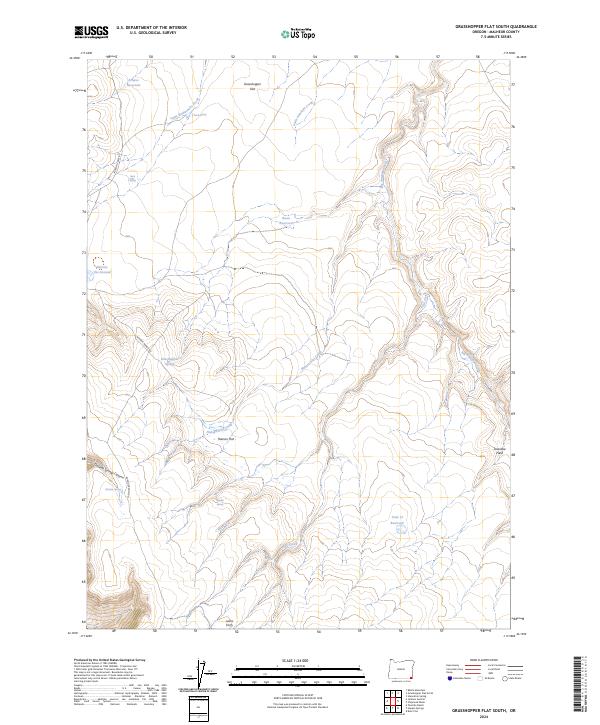 USGS Topographic Map – Grasshopper Flat South