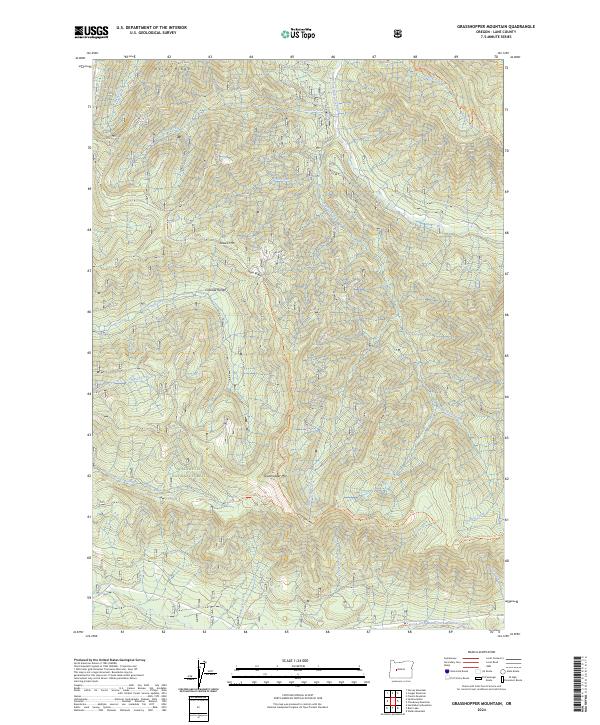 USGS Topographic Map – Grasshopper Mountain