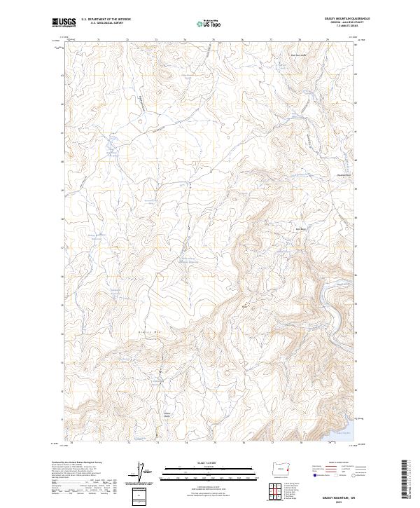 USGS Topographic Map – Grassy Mountain