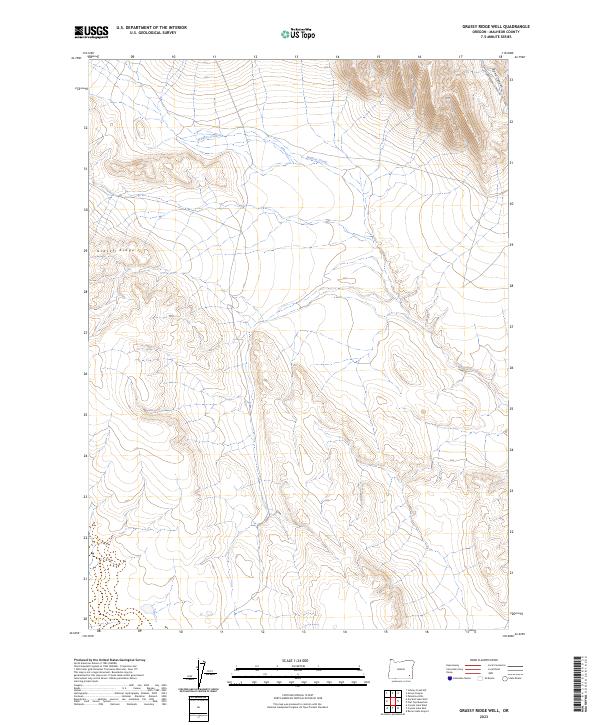2023 Map of Grassy Ridge Well, 2023 Print