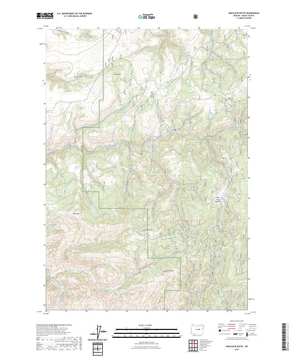 USGS Topographic Map – Graylock Butte