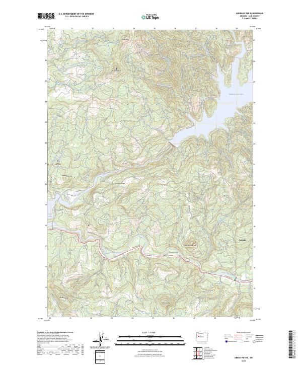 USGS Topographic Map – Green Peter