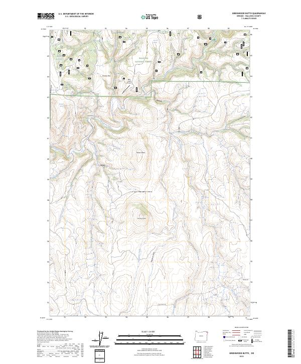 USGS Topographic Map – Greenwood Butte