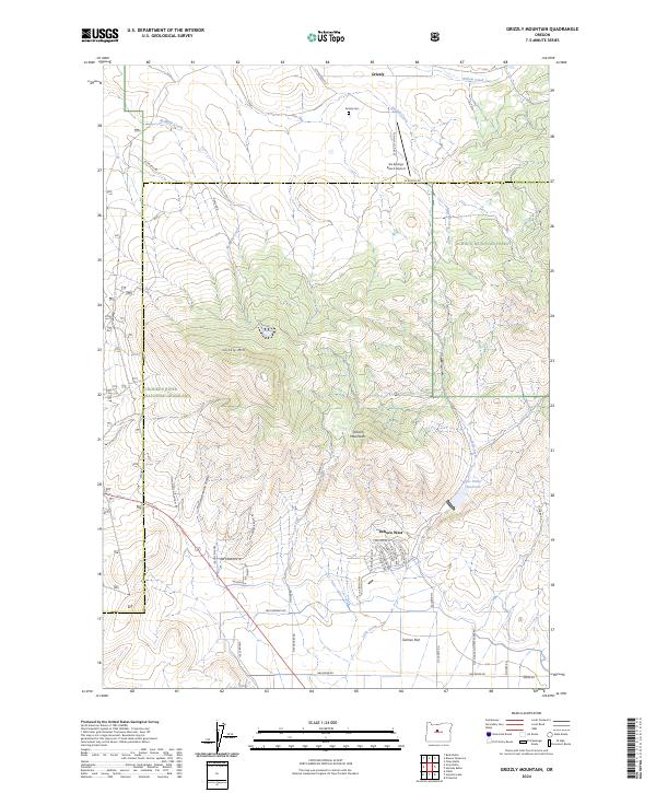 USGS Topographic Map – Grizzly Mountain