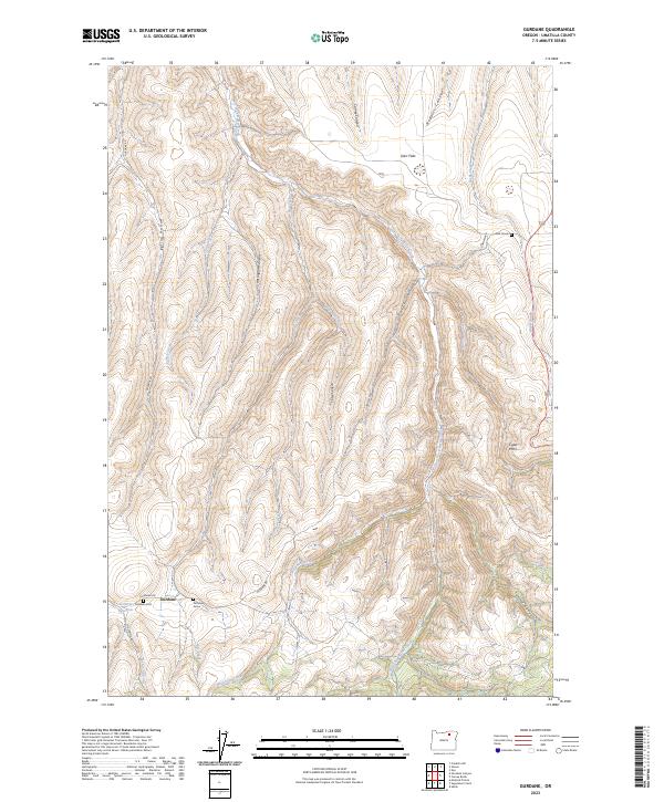 USGS Topographic Map – Gurdane