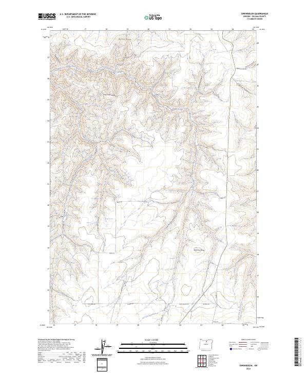 USGS Topographic Map – Gwendolen