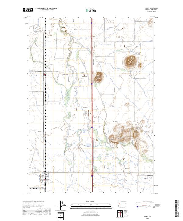 USGS Topographic Map – Halsey