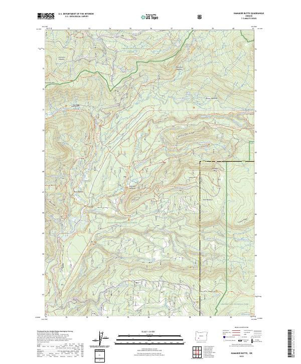 USGS Topographic Map – Hamaker Butte