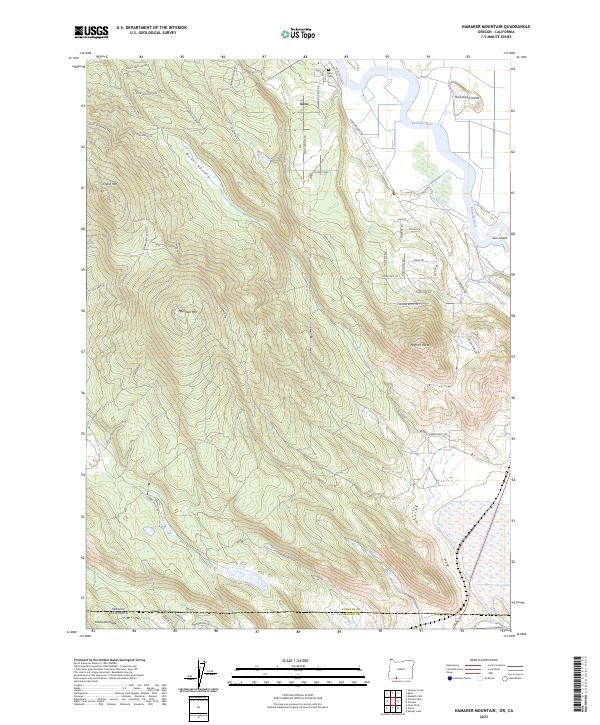 USGS Topographic Map – Hamaker Mountain