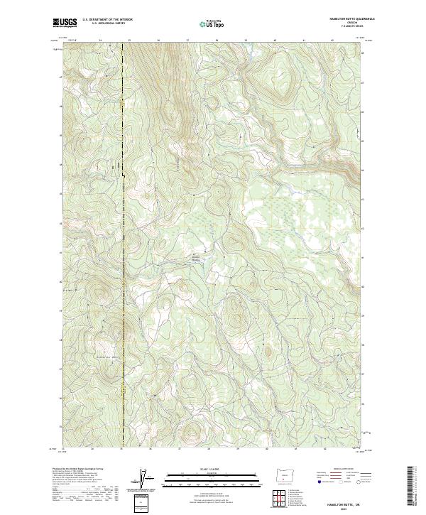 USGS Topographic Map – Hamelton Butte