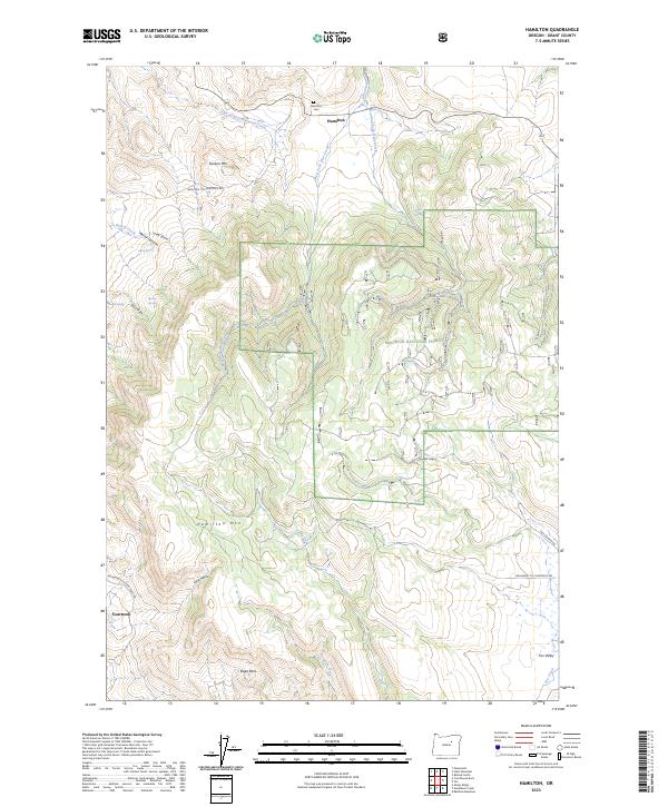 USGS Topographic Map – Hamilton
