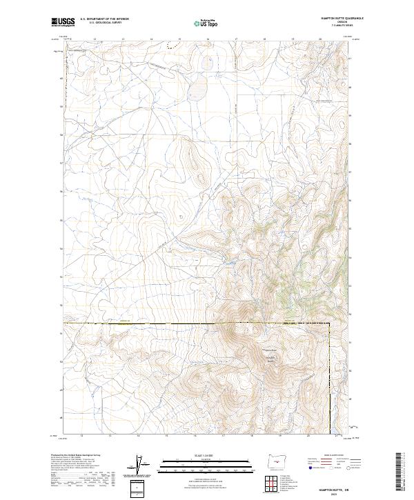 USGS Topographic Map – Hampton Butte