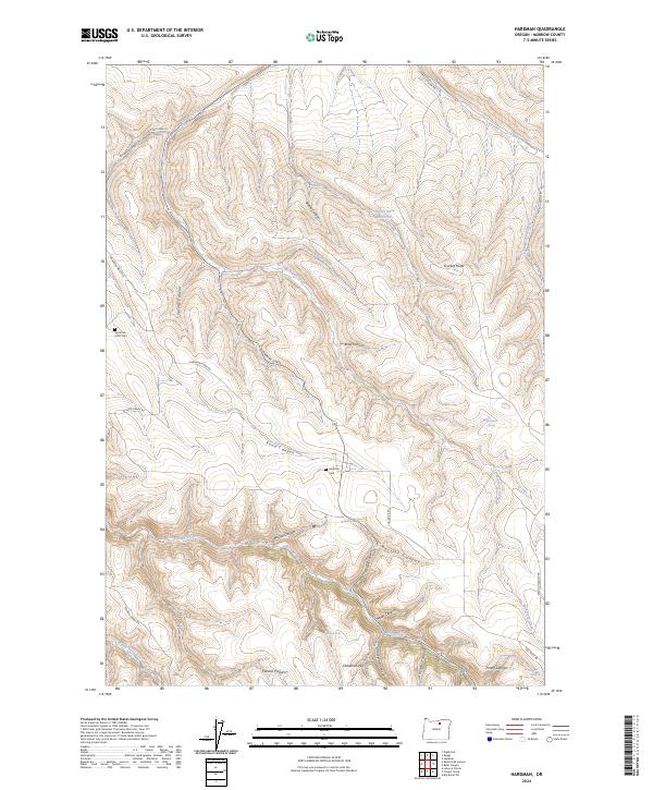 USGS Topographic Map – Hardman