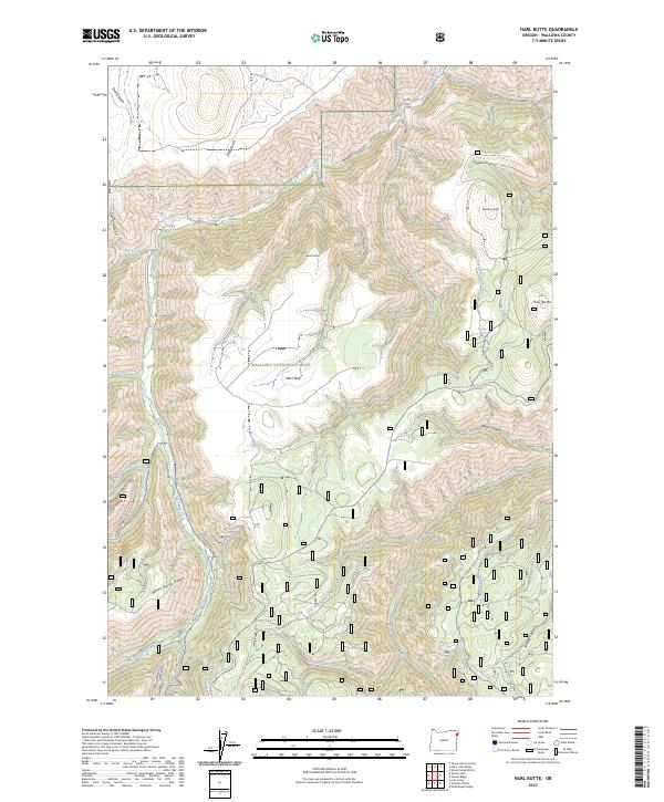 USGS Topographic Map – Harl Butte