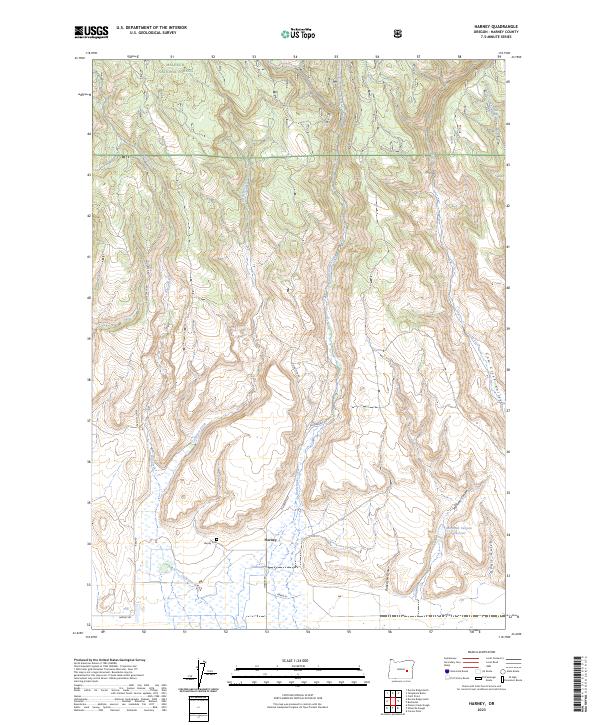 USGS Topographic Map – Harney