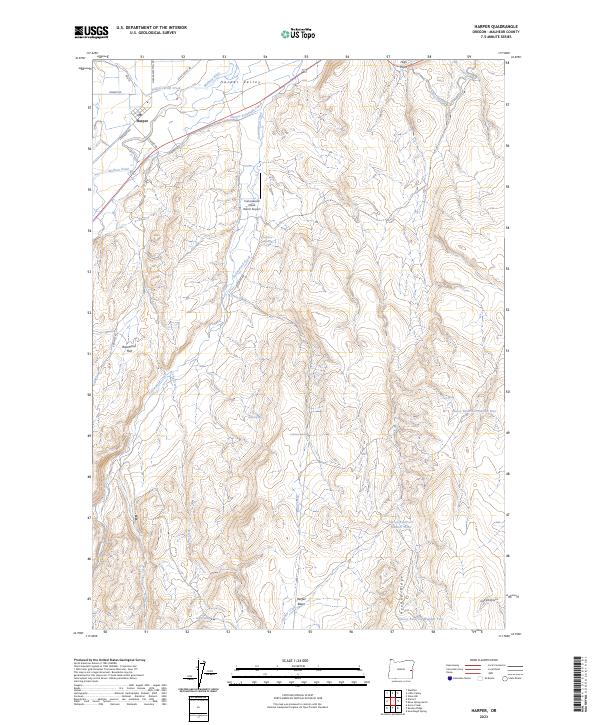 USGS Topographic Map – Harper