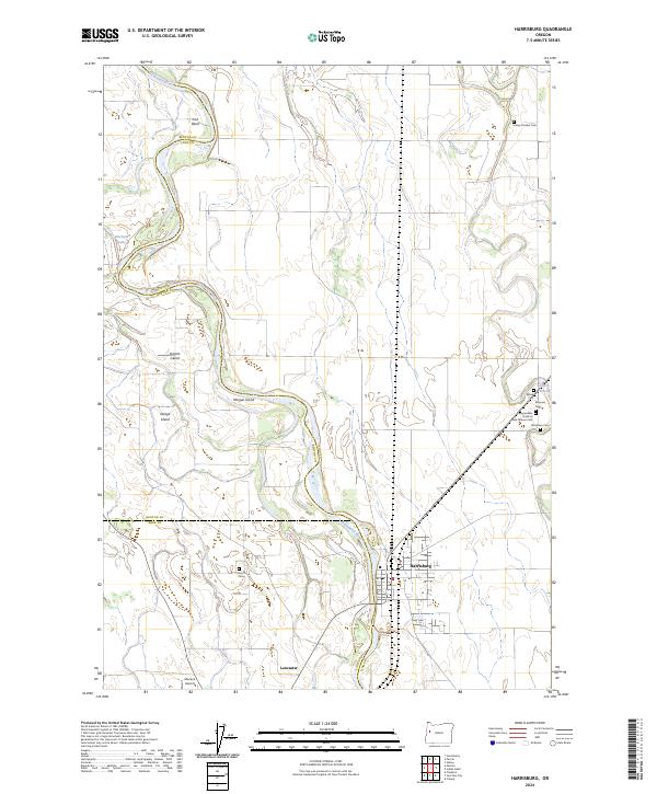 USGS Topographic Map – Harrisburg