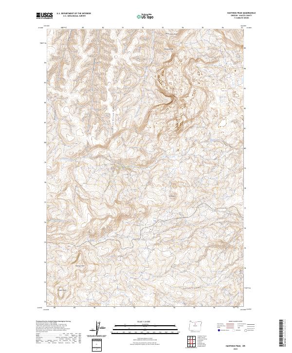 USGS Topographic Map – Hastings Peak