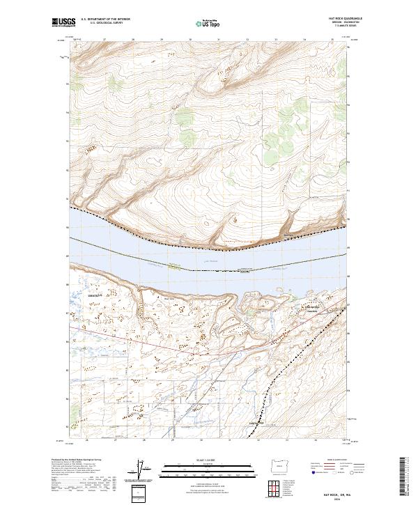USGS Topographic Map – Hat Rock