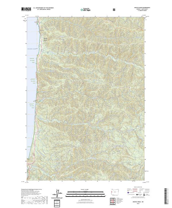 USGS Topographic Map – Heceta Head