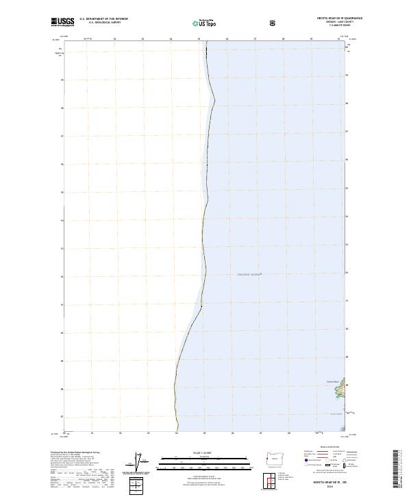 USGS Topographic Map – Heceta Head OE W
