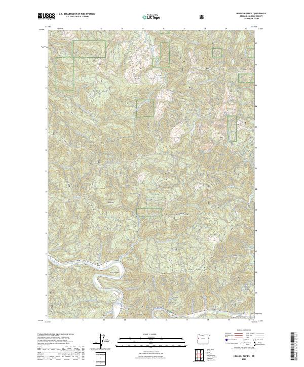 USGS Topographic Map – Hellion Rapids